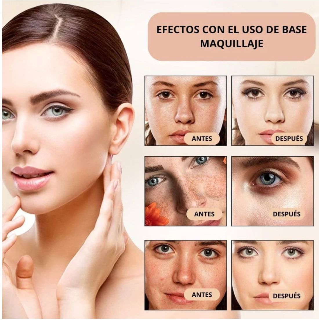Natura Veil — Base de Maquillaje de Acabado Natural + Brocha de Regalo